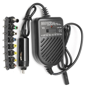 FOLODA Universal 80W DC Car Charger, Laptop Notebook Power Adapter LED Automatic Adjustable Power Supply Set with 8 Detachable Plugs - Imported from UK